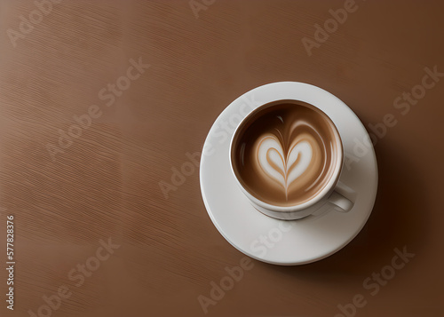Сup of cappuccino. Generative AI