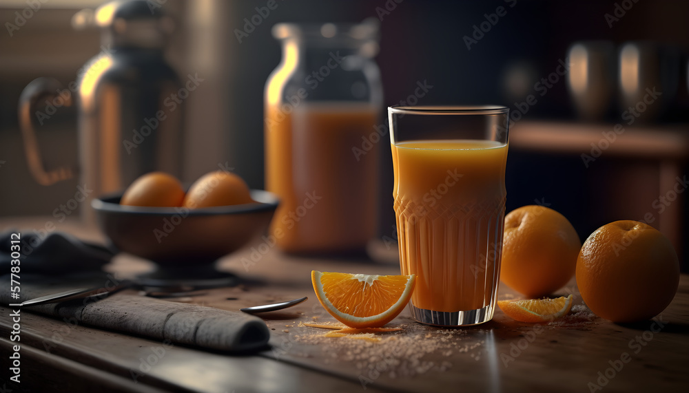 a refreshing drink, orange juice with mint and cocktail tube, fresh whole and sliced oranges on a black background a refreshing drink, orange juice with mint and cocktail tube, fresh whole and sliced oranges on a black background
