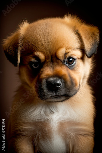 Cute puppy, created with AI generative technology