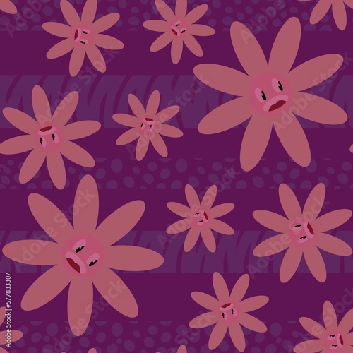 Floral seamless flower pattern for fabrics and textiles and packaging and gifts and cards and linens and kids