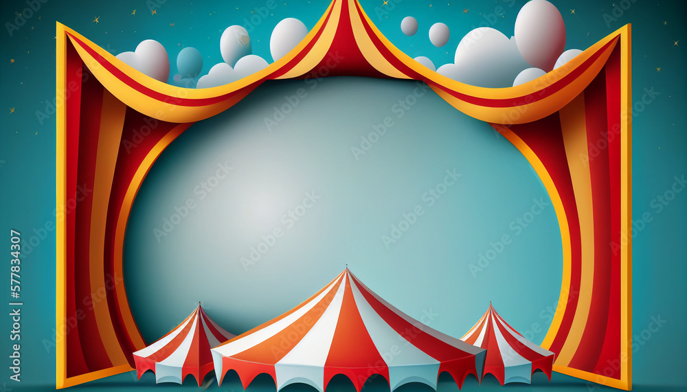 Circus frame background , circus tent background with copy space