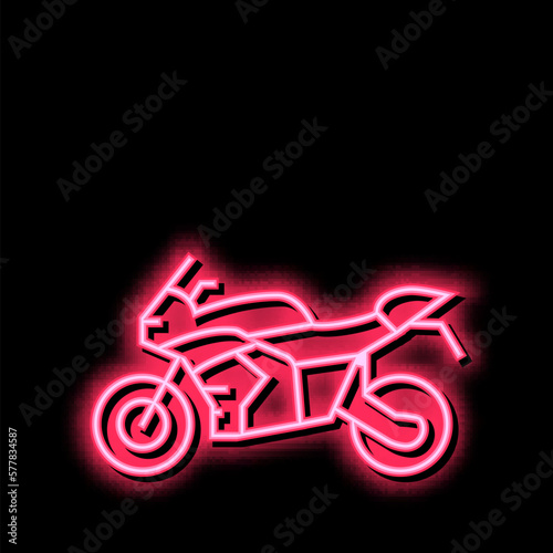 motorbike transport color icon vector illustration