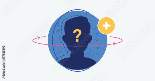 Human resource vector icon. Find the right candidate for the open position. HR and headhunter service minimal concept. HR management software abstract metaphor. Illustration for a recruitment agency.