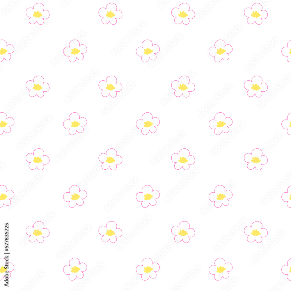 Seamless pattern with little cute flowers. Seamless pattern with little cute flowers.