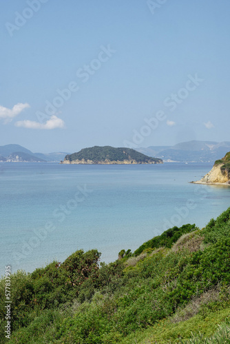 Greek beach and sea in Zakynthos island