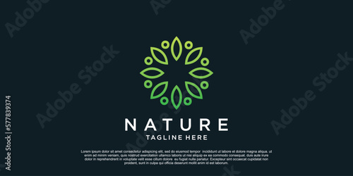 Nature logo design with unique concept Premium Vector Part 1