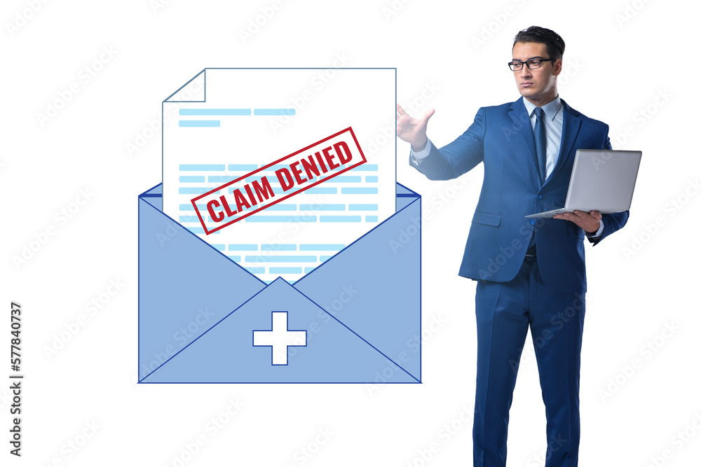 Concept of denying medical insurance claim Concept of denying medical insurance claim
