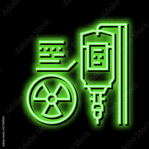 dropper radiology neon glow icon illustration