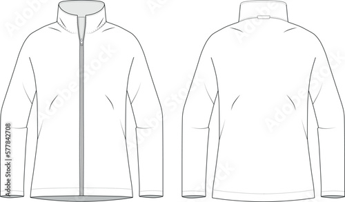 Unisex outdoor jacket sketch vectors photo