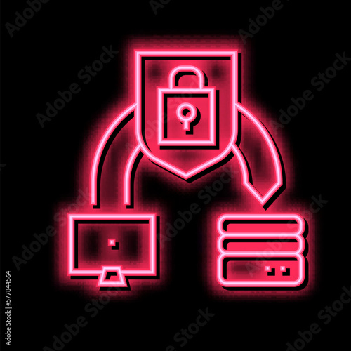 protective file transfer color icon vector illustration