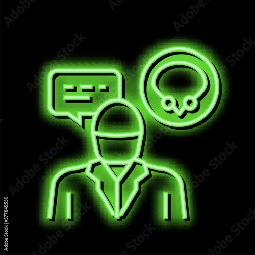 urologist doctor consultation neon glow icon illustration