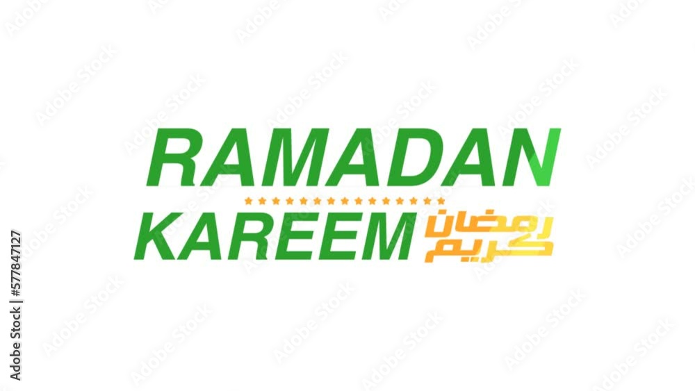 Ramadan Kareem Typography Animation With Alpha Channel or No Background Video. Arabic Text Translation: Ramadan Kareem means Have a generous Ramadan Ramadan Kareem Typography Animation With Alpha Channel or No Background Video. Arabic Text Translation: Ramadan Kareem means Have a generous Ramadan