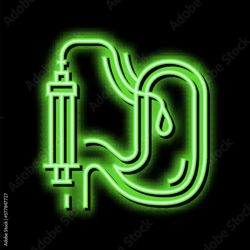 treatment bariatric neon glow icon illustration