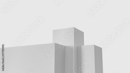 Presentation white podium 3d abstract background empty backdrop pedestal product display for product placement