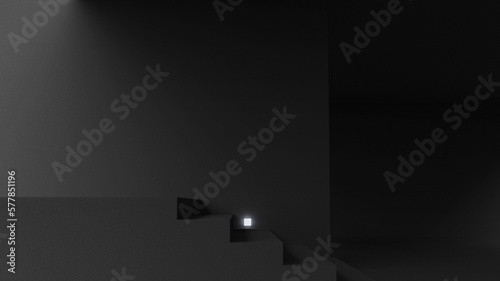 3d render minimal background with copy space