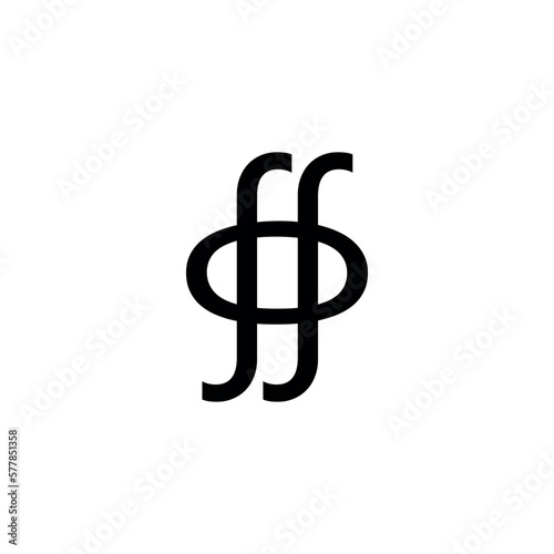 Closed surface integral symbol in mathematics. Vector illustration isolated on white background.