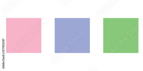 2D square shape in mathematics. Set of square shape drawing for kids isolated on white background.