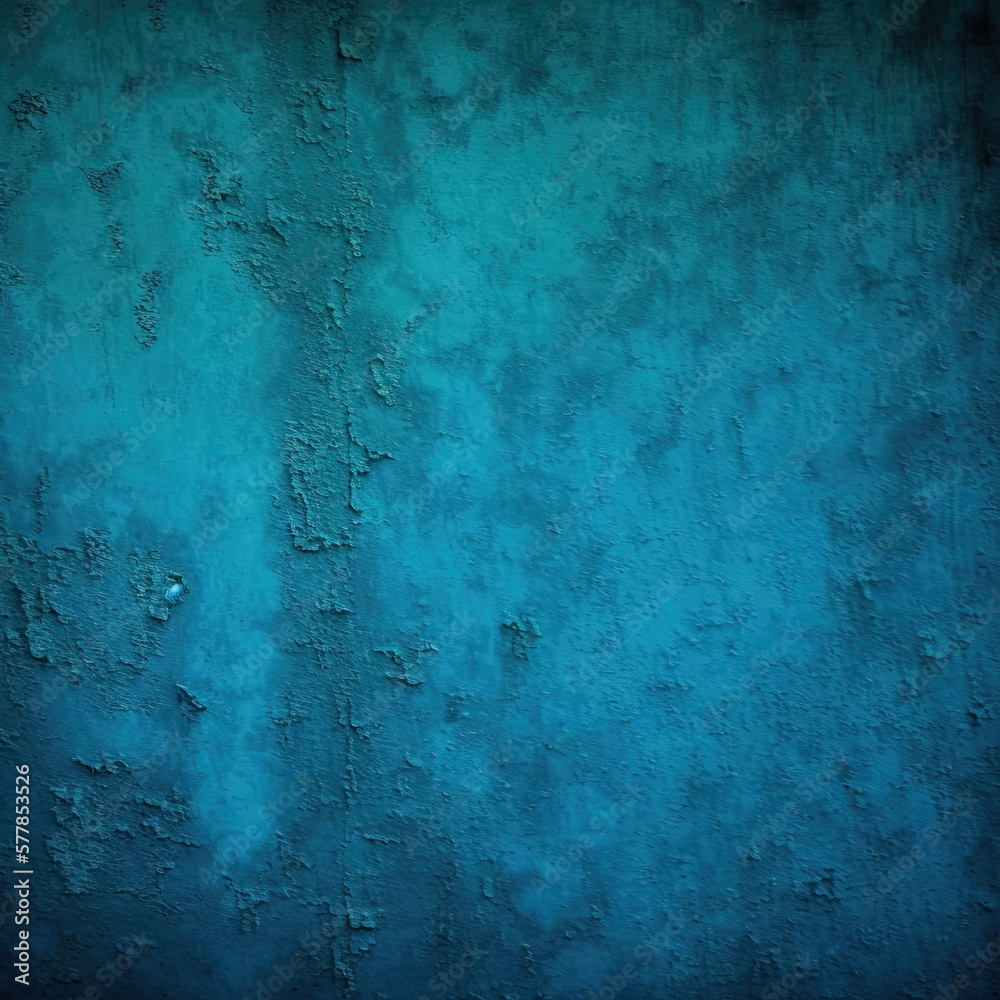 Obraz premium decrepit wall with blue paint. Texture background wallpaper. Generative AI