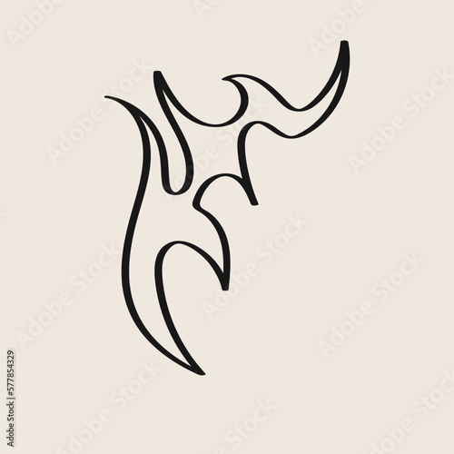 Cartoon with a red fire element in it. Old-fashioned seamless pattern.