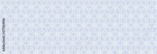A pattern of cubes in a linear style on a gray background for printing and decoration. Vector illustration.