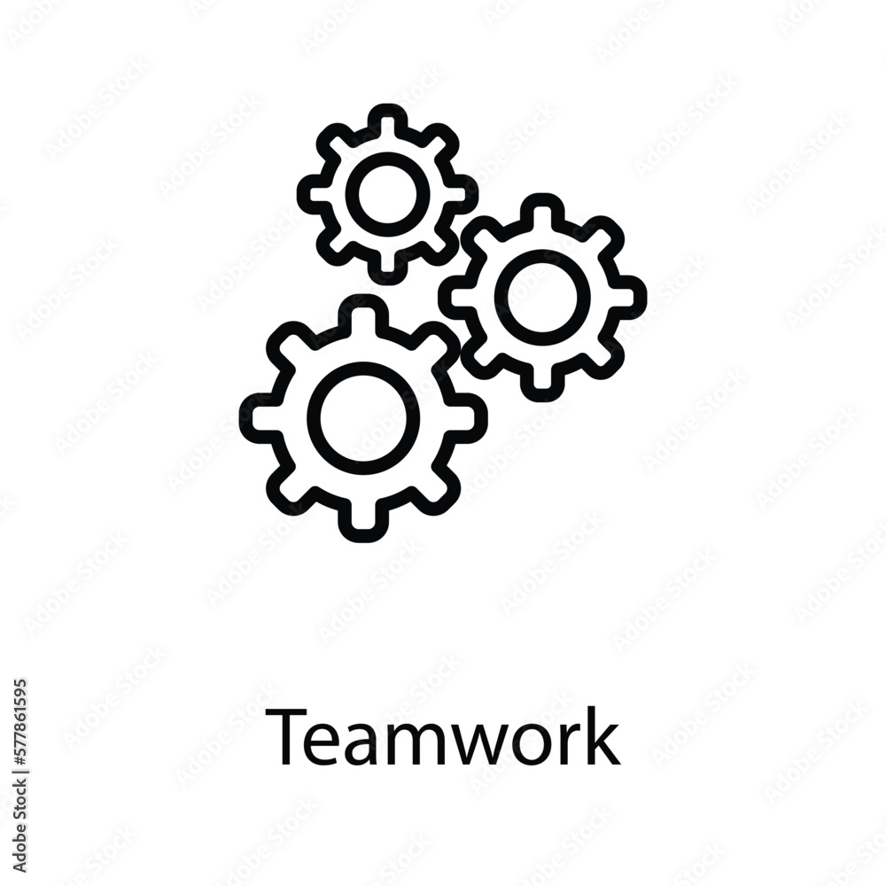 Team work icon design stock illustration