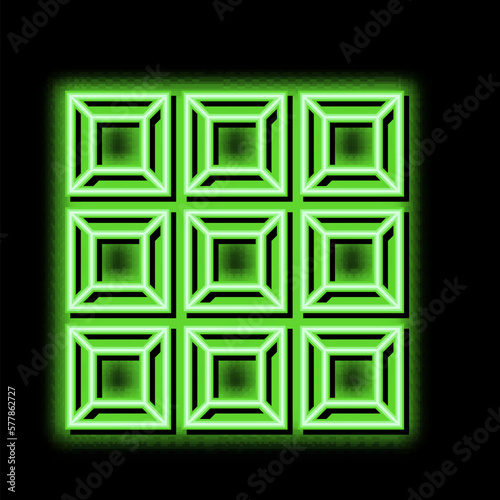 custom mirror neon glow icon illustration