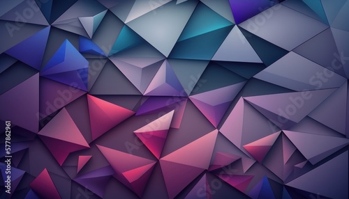 Abstract wallpaper with gradient colors, many triangles