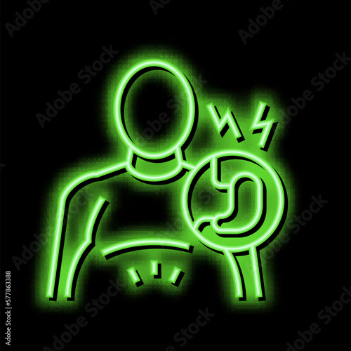 before bariatric neon glow icon illustration
