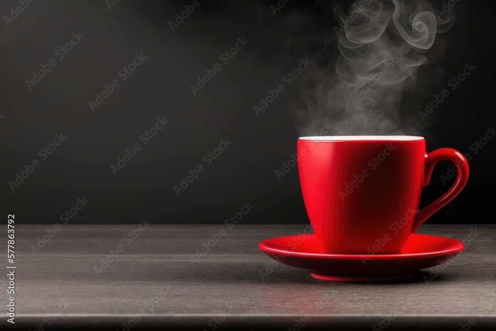 cup of coffee on a wooden table