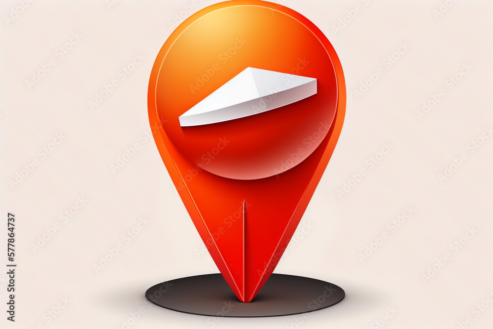 map pointer icon, isolate white background, generative ai map pointer icon, isolate white background, generative ai