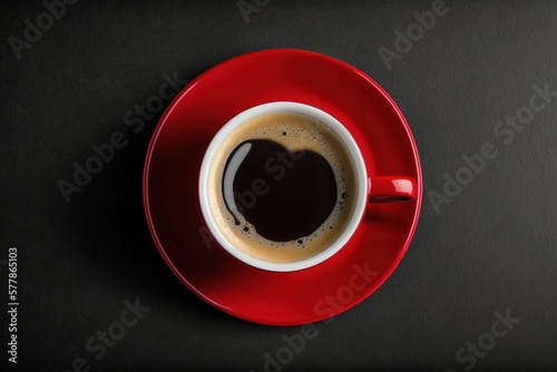 cup of coffee on red
