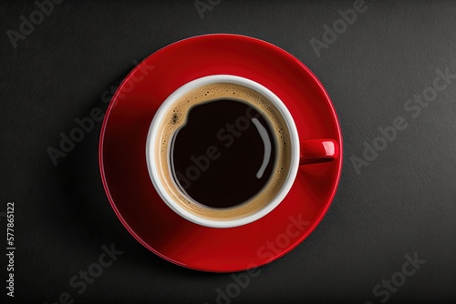 cup of coffee on red