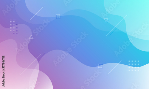 Abstract modern colorful fluid liquid wave purple and blue gradient background with geometric smooth curve shapes and lines elements. EPS10 illustration vector.