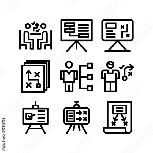 business plan icon or logo isolated sign symbol vector illustration - high quality black style vector icons
