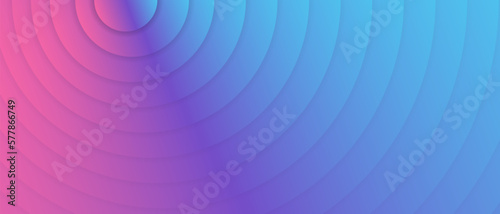 Colorful abstract overlap of pink, purple, and light blue gradient circles geometric shapes banner background. EPS10 vector illustration.