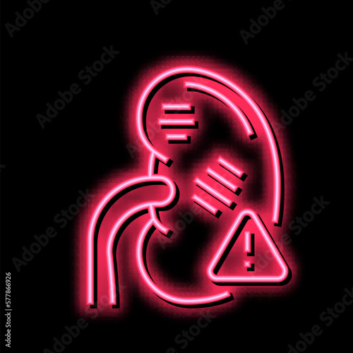 renal failure neon glow icon illustration
