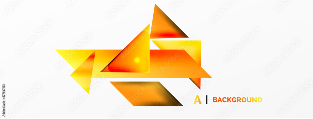 Dynamic 3d geometric abstract background. Triangles and other simple forms composition. Vector Illustration For Wallpaper, Banner, Background, Card, Book Illustration, landing page Dynamic 3d geometric abstract background. Triangles and other simple forms composition. Vector Illustration For Wallpaper, Banner, Background, Card, Book Illustration, landing page
