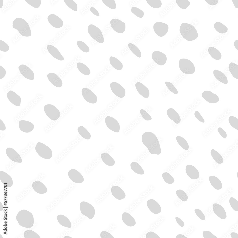 Gray Seamless Pattern with Ink Blots and Dots. Good to use for wrapping paper, wrapping, fabric or background.