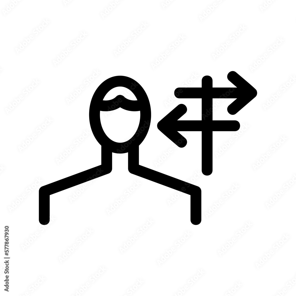 decision icon or logo isolated sign symbol vector illustration - high quality black style vector icons

