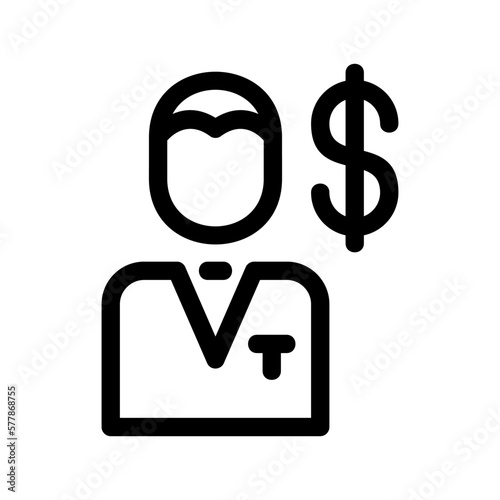 financial advisor icon or logo isolated sign symbol vector illustration - high quality black style vector icons
