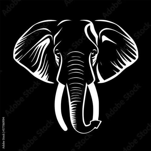 Elephant | Minimalist and Simple Silhouette - Vector illustration