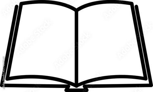 Open book with white pages icon