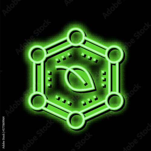 plants safe neon glow icon illustration