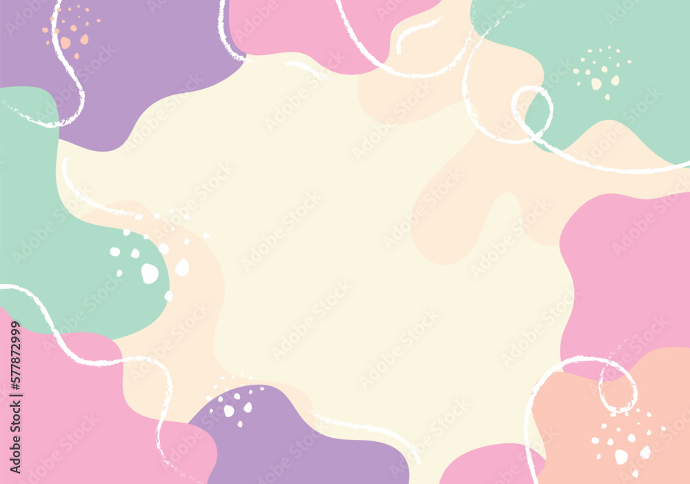 abstract colorful hand drawn background template