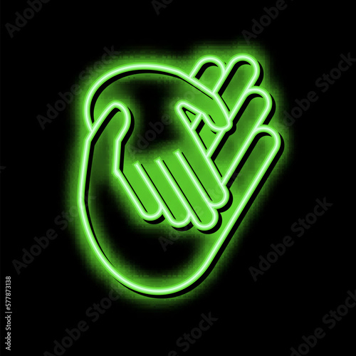 child care adoption neon glow icon illustration