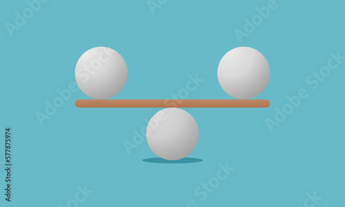 Balance abstract geometric. Equilibrium modern concept. Work-Life balance. Vector illustration.