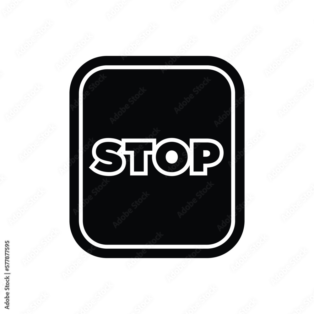 stop sing, icon, vector, template, illustration, design, collection,flat, style stop sing, icon, vector, template, illustration, design, collection,flat, style