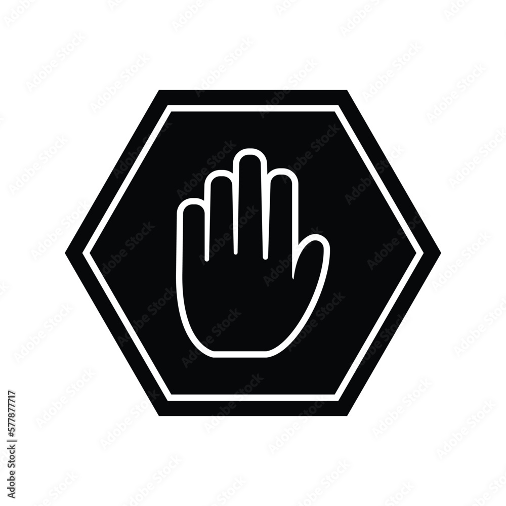 Obraz premium stop sing, icon, vector, template, illustration, design, collection,flat, style