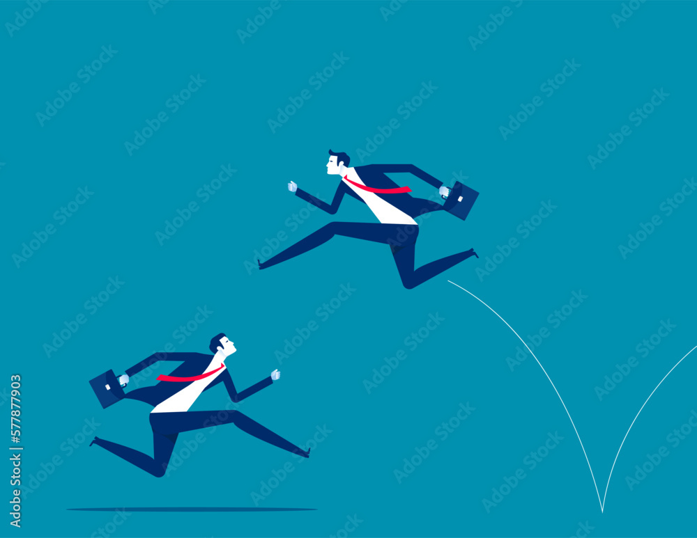 Experienced business person. Business success vector illustration concept