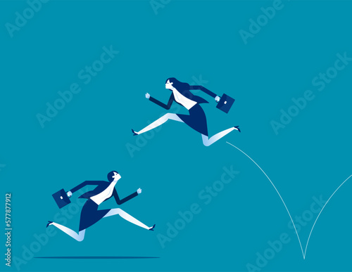 Experienced business person. Business success vector illustration concept